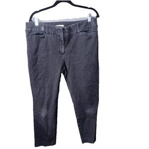 LOFT Outlet Black Modern Skinny Ankle Pants size 14 Work Stretch
